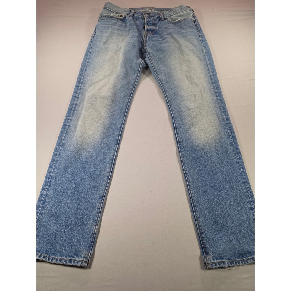 Abercrombie & Fitch Mens Skinny Jeans Light Wash Button Fly 30x30 Denim Pants